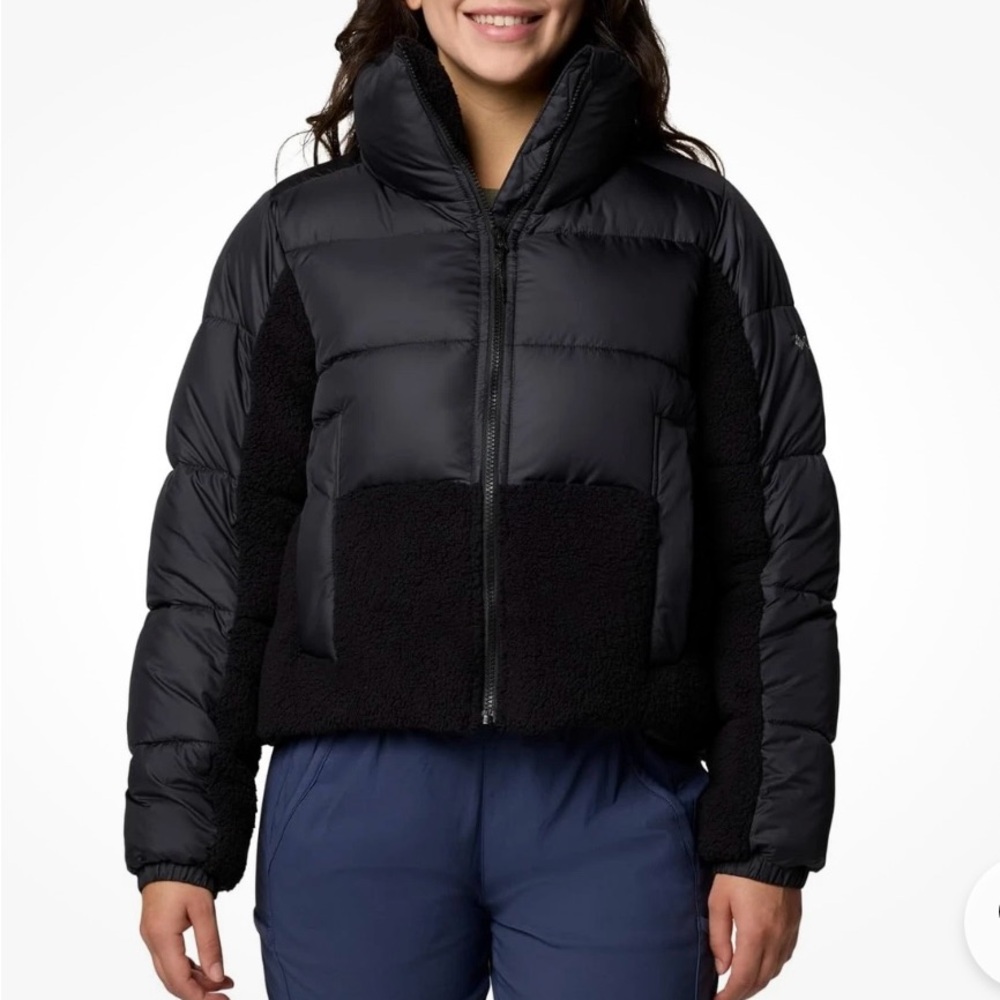 Columbia Women's Black point Sherpa hybrid Puffer Jacket